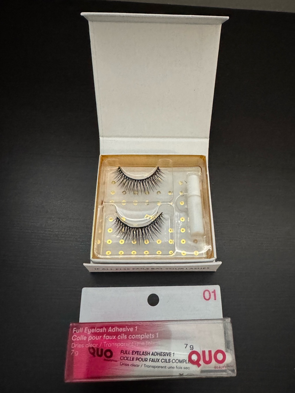 Battington Beauty Harlow 3D Silk Lashes with Mini Glue + QUO Adhesive